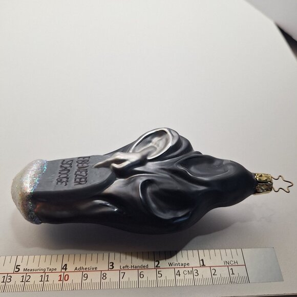 Ebenezer Scrooge Ghost Of Christmas Yet To Come Ornament Old World Blown Glass - Picture 4 of 16